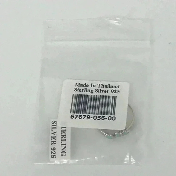 925 TOE RING XS STERLING SILVER TURQUOISE BUTTERFLY STONE OPEN ADJUSTABLE - Picture 7 of 9